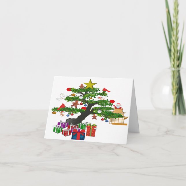 Cartão Tenha um Natal Zen! (Frente)