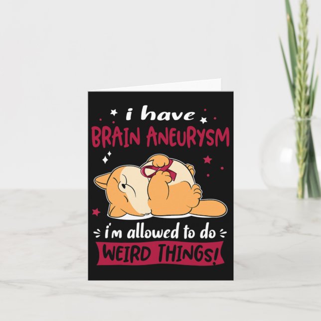 Cartão Tenho Aneurisma Cerebral Estou Permitida a Fazer C (Frente)