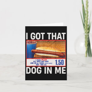 Cartão Tenho Esse Cachorro Em Mim Funny Hotdogs Combo 4 D