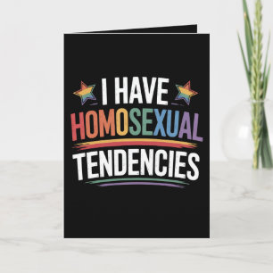 Cartão Tenho tendências homossexuais LGBTQ Orgulho Rainbo