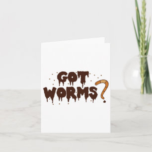 Cartão Tenho vermes! Camisa de Compostagem do worm Dia de