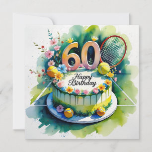 Cartão Tênis 60º Aniversário com tênis e número