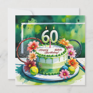 Cartão Tênis 60º Aniversário com tênis e número