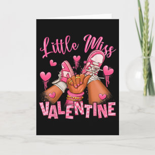 Cartão Tênis Afro Little Miss Valentine para Crianças no