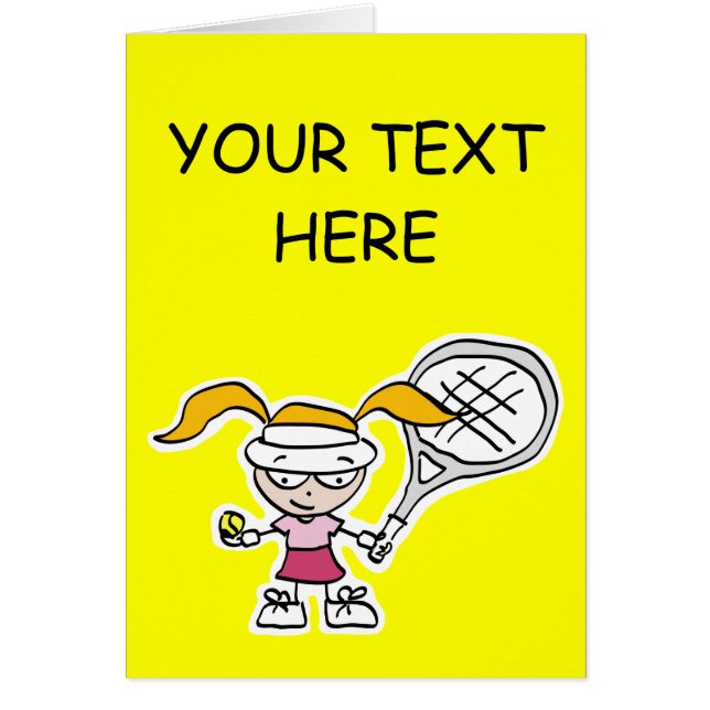 Cartão Tênis com presentes e cartas com uma garota de des (Frente)