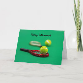 Cartão Tênis com raquete e bola em verde