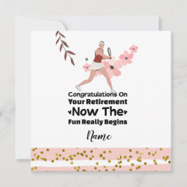 Cartão Tênis com tema para aposentadoria ao Tênis Player 