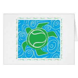 Cartão Tênis da praia da tartaruga