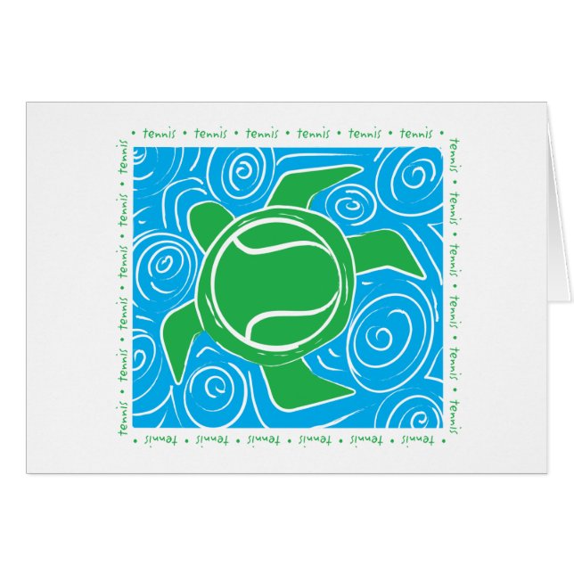 Cartão Tênis da praia da tartaruga (Frente Horizontal)
