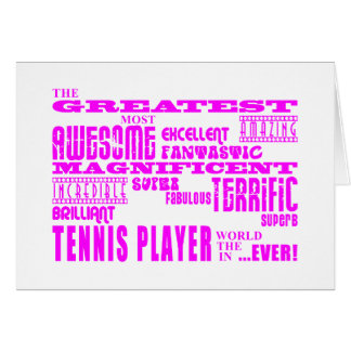 Cartão Tênis das meninas: Grande jogador de ténis