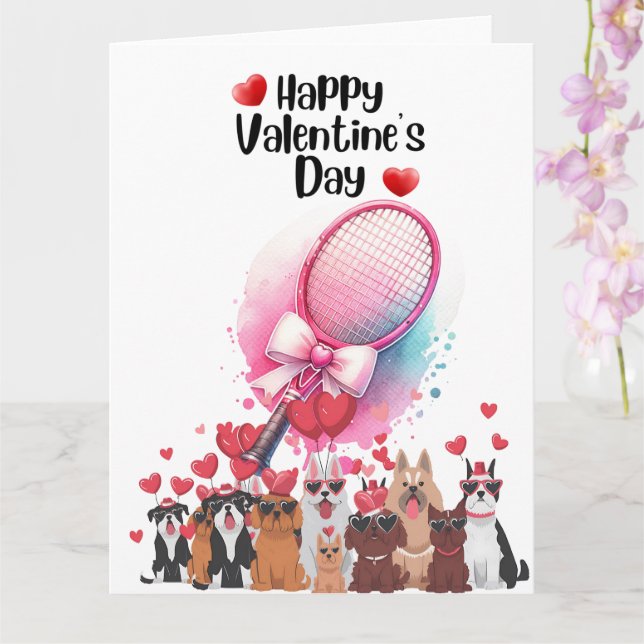 Cartão TÊNIS Dia dos Namorados para Jogador com Amor     (Orquídea)