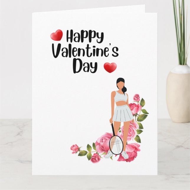 Cartão TÊNIS Dia dos Namorados para Jogador com Amor (Frente)