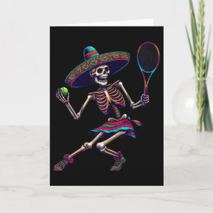 Cartão Ténis Esqueleto Sombrero Mexicano Cinco De Mayo De