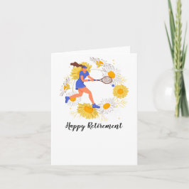 Cartão Tênis Feliz Aposentadoria para o Tênis Player