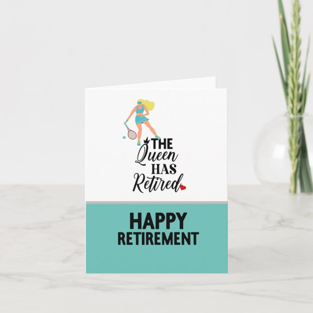 Cartão Tênis Feliz Aposentadoria para o Tênis Player (Frente)