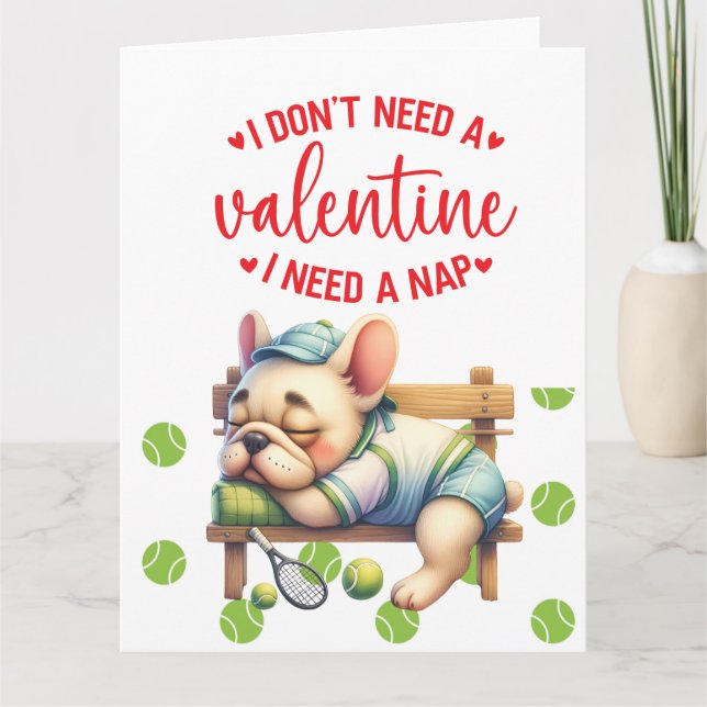 Cartão TÊNIS Não preciso de um Dia dos Namorados  (Frente)