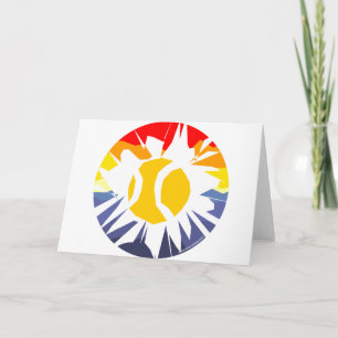 Cartão Tênis quebrando a parede