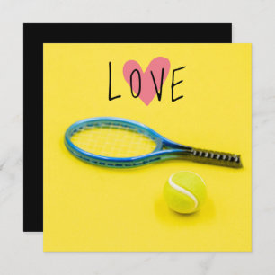 Cartão Tênis Racket e Ball com LOVE para Player