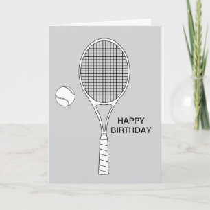 Cartão Tênis Racket e Ball Greeting Card