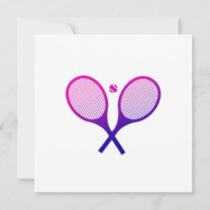 Cartão Tênis Rackets Magenta para Mão Roxa