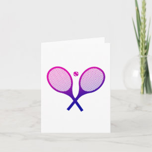 Cartão Tênis Rackets Magenta para Mão Roxa