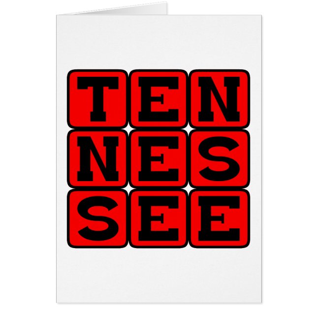 Cartão Tennessee, Estados Unidos (Frente)