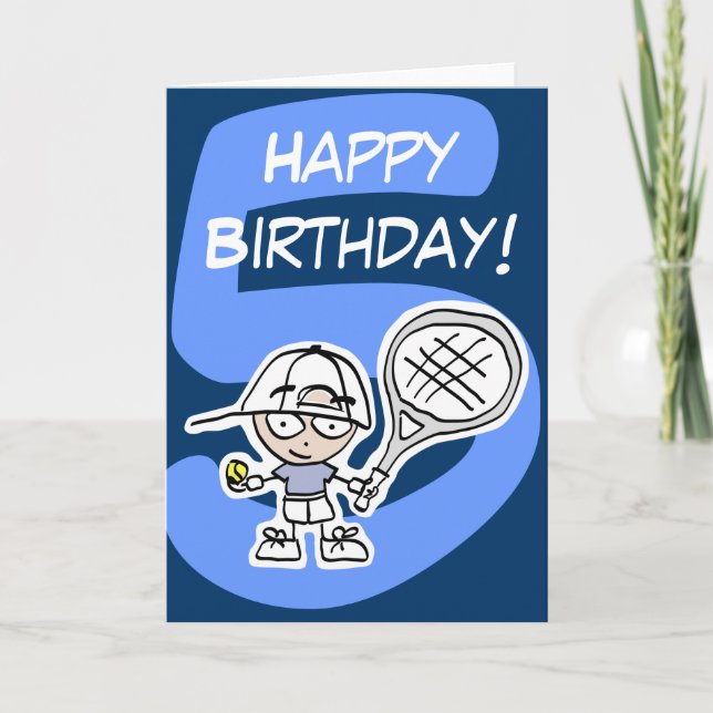 Cartão Tennis Birthday Card for boy (Frente)