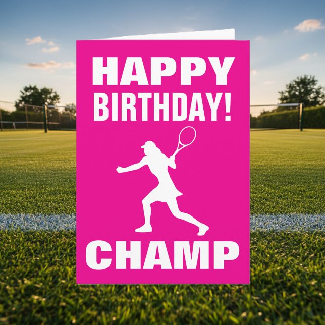 Cartão Tennis Birthday card for women and girls (tennis birthday card)