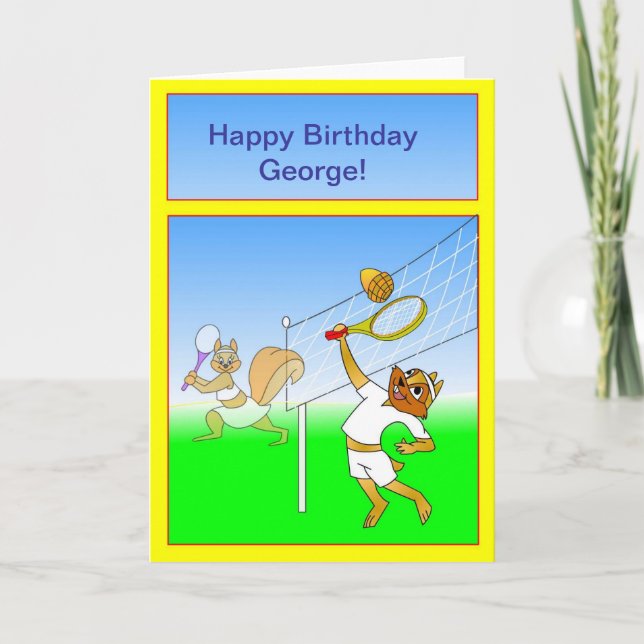 Cartão Tennis greeting card (Frente)