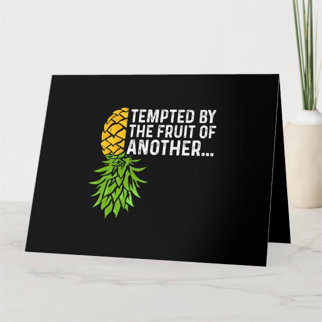 Cartão Tentado Pela Fruta De Outro Estilo De Vida De Nada (Frente)