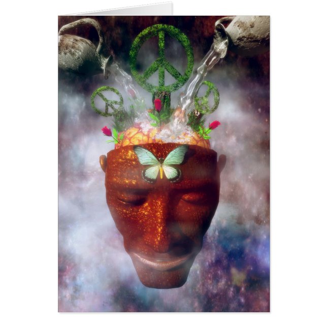 Cartão Tentando Aumentar A Paz De Mente (Frente)