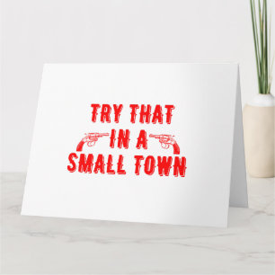 Cartão Tente Isso Em Uma Cidade Pequena