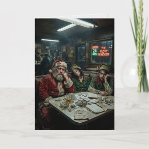 Cartão Tente Mais no Próximo Ano Papai Noel Natal