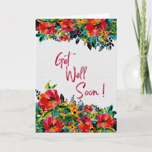 Cartão Tente se Recuperar Logo – Aquarela Floral Brilhant