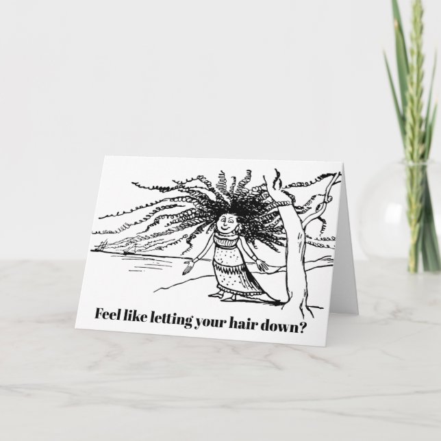 Cartão Tenure Congratulations Edw. Lear Cartoon Relax (Frente)