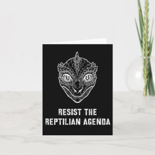 Cartão Teoria Da Conspiração Resistiu À Agenda Reptiliana