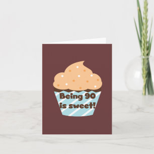 Cartão Ter 90 é t-shirts e presentes de aniversário doces