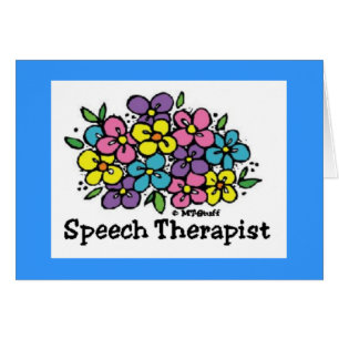 Cartão Terapeuta de discurso Blooms1