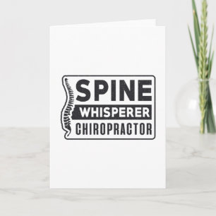 Cartão Terapêutica com Chiropractor com Suspiro da Espinh