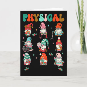 Cartão Terapia Física de Natal Gnome de Natal Terapia Fís