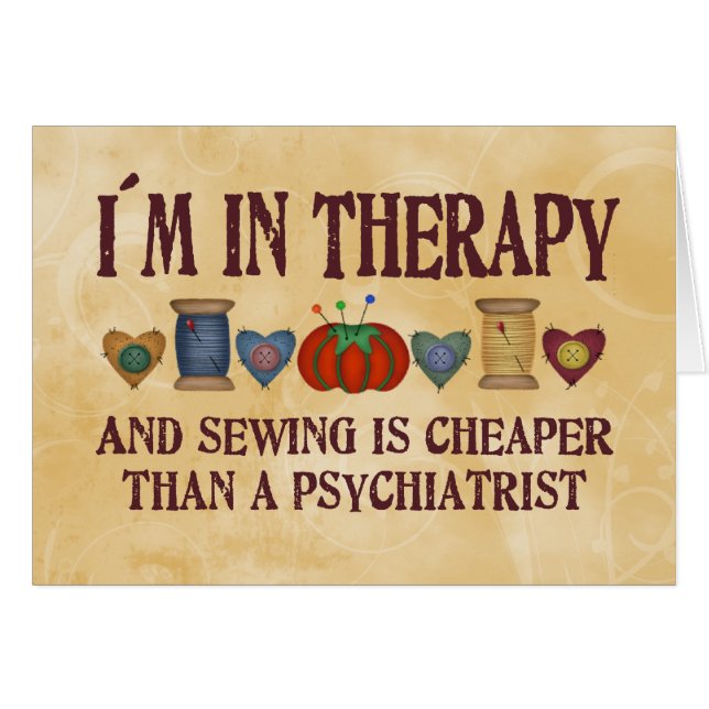 Cartão Terapia Sewing (Frente Horizontal)