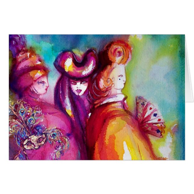 CARTÃO TERCEIRA MÁSCARA/MASCARADA VENETIANO (Frente Horizontal)