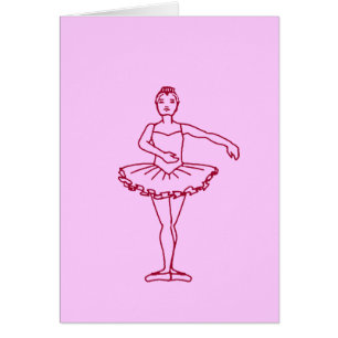 Cartão Terceira Posição do balé