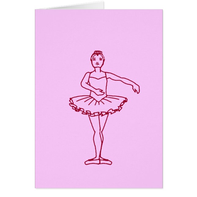 Cartão Terceira Posição do balé (Frente)