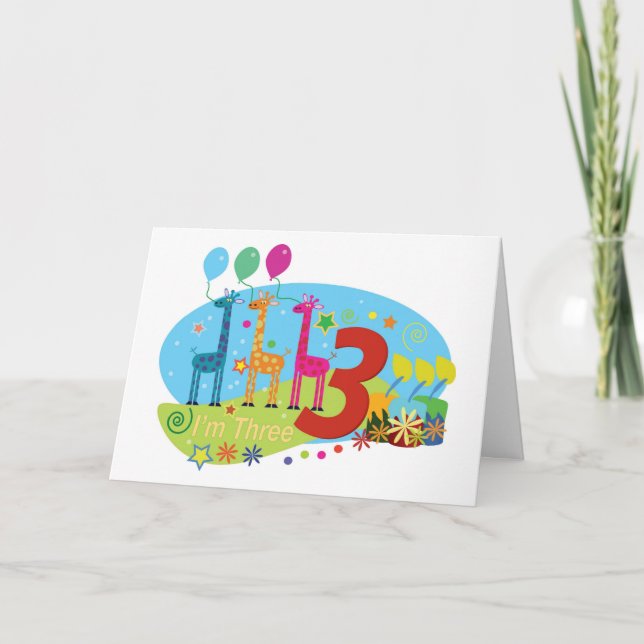 Cartão Terceiro aniversário (Frente)