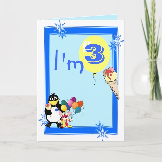 Cartão Terceiro aniversário (Frente)
