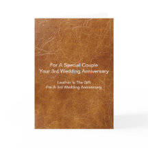 Terceiro aniversário de casamento de Leather Patte