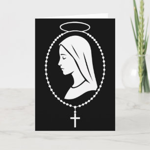 Cartão Terço da Virgem Maria - Arte de Oração Cristã Cató