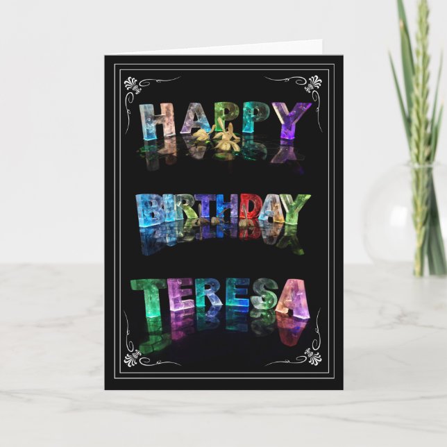 Cartão Teresa -  Name in Lights greeting card (Photo) (Frente)
