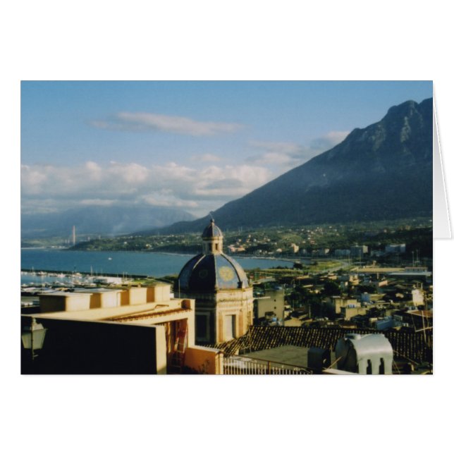 Cartão Termini Imerse, Sicília, Itália (Frente Horizontal)